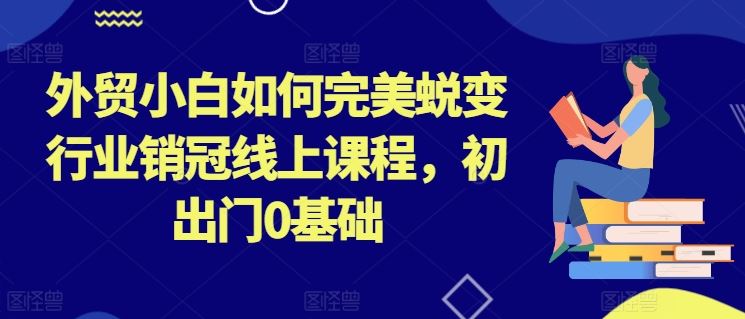 外贸小白如何完美蜕变行业销冠线上课程,初出门0基础-玩备项目资源网