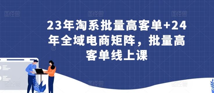 23年淘系批量高客单+24年全域电商矩阵，批量高客单线上课-玩备项目资源网