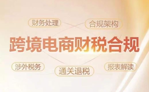 跨境老板财税合规特训营，规避财税风险、提升企业利润-玩备项目资源网