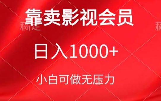 靠卖影视会员，日入1000+，落地保姆级教程，新手可学【揭秘】-玩备项目资源网