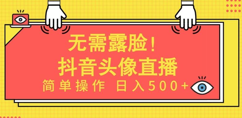 无需露脸，Ai头像直播项目，简单操作日入500+【揭秘】-玩备项目资源网