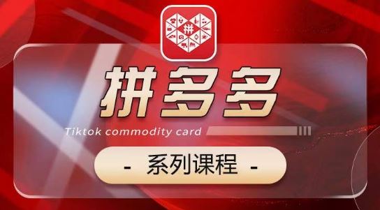 2024拼多多系列课，【基础】【运营】【活动】【推广】【玩法】5大模块-玩备项目资源网