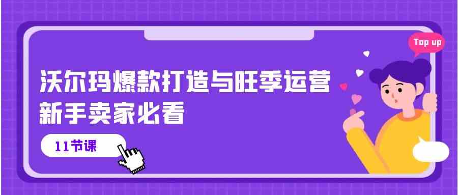 沃尔玛爆款打造与旺季运营，新手卖家必看（11节视频课）-玩备项目资源网