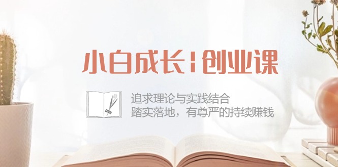 小白成长创业课：追求理论与实践结合，踏实落地，有尊严的持续赚钱（42节）-玩备项目资源网
