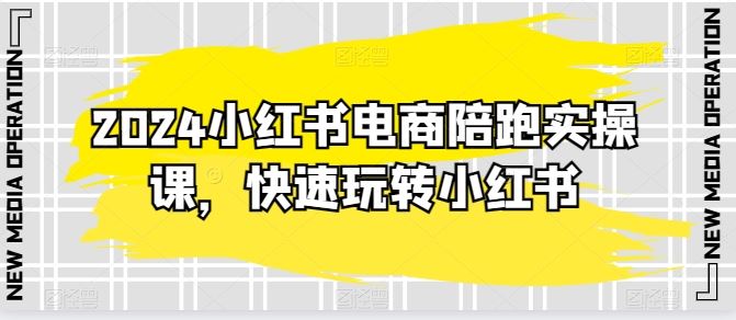 2024小红书电商陪跑实操课，快速玩转小红书，超过20节精细化课程-玩备项目资源网