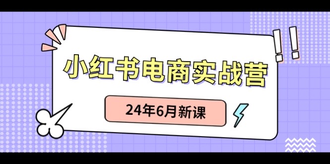 小红书电商实战营：小红书笔记带货和无人直播，24年6月新课-玩备项目资源网