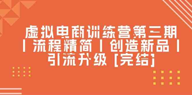 虚拟电商训练营第三期丨流程精简丨创造新品丨引流升级 [完结]-玩备项目资源网