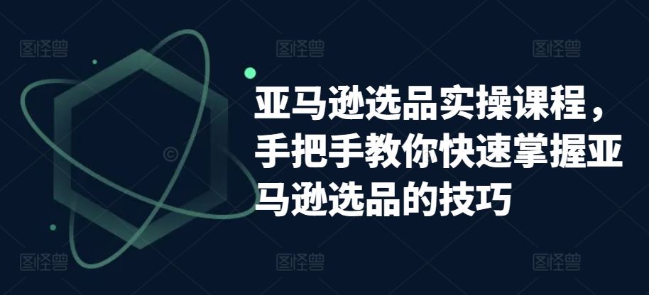 亚马逊选品实操课程，手把手教你快速掌握亚马逊选品的技巧-玩备项目资源网