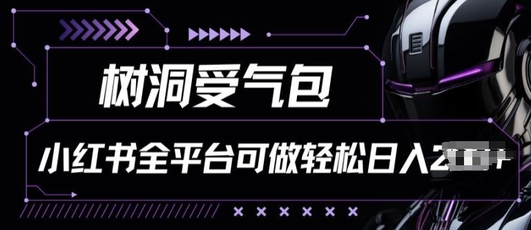 小红书等全平台树洞受气包项目，轻松日入一两张【揭秘】-玩备项目资源网