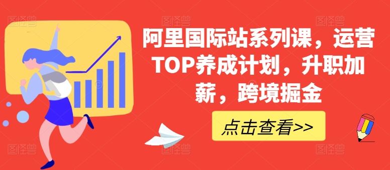 阿里国际站系列课，运营TOP养成计划，升职加薪，跨境掘金-玩备项目资源网