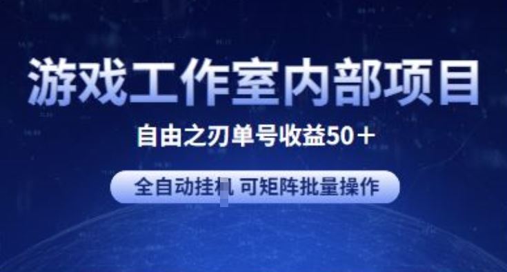 游戏工作室内部项目 自由之刃2 单号收益50+ 全自动挂JI 可矩阵批量操作【揭秘】-玩备项目资源网