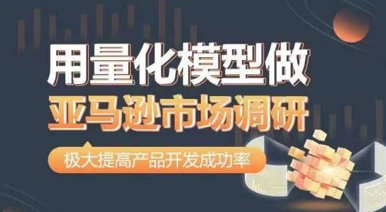 用量化模型做亚马逊市场调研，从数据出发，更高效更准确做判断，极大提高产品开发成功率-玩备项目资源网