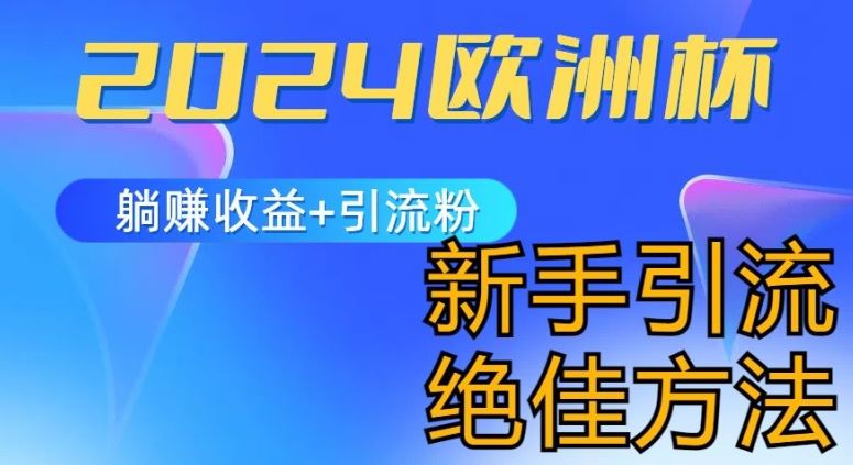 2024欧洲杯风口的玩法及实现收益躺赚+引流粉丝的方法，新手小白绝佳项目【揭秘】-玩备项目资源网