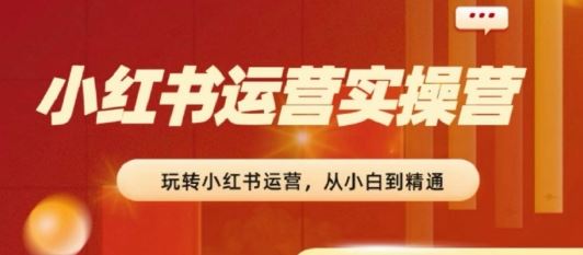 2024小红书运营实操营，​从入门到精通，完成从0~1~100-玩备项目资源网