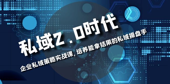 （8291期）私域-2.0时代：企业私域策略实战课，培养能拿结果的私域操盘手-玩备项目资源网