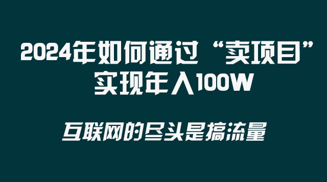 （8382期） 2024年如何通过“卖项目”实现年入100W-玩备项目资源网