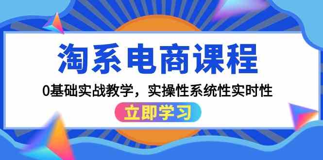 （9704期）淘系电商课程，0基础实战教学，实操性系统性实时性（15节课）-玩备项目资源网