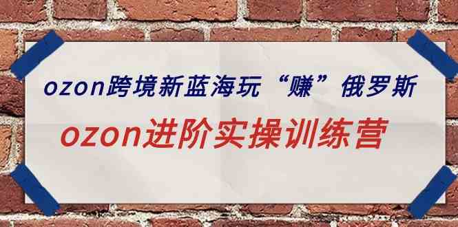 （9800期）ozon跨境新蓝海玩“赚”俄罗斯，ozon进阶实操训练营-玩备项目资源网