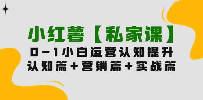 （9910期）小红薯【私家课】0-1玩赚小红书内容营销，认知篇+营销篇+实战篇（11节课）-玩备项目资源网