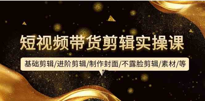 （9887期）短视频带货剪辑实操课：基础剪辑/进阶剪辑/制作封面/不露脸剪辑/素材/等等-玩备项目资源网