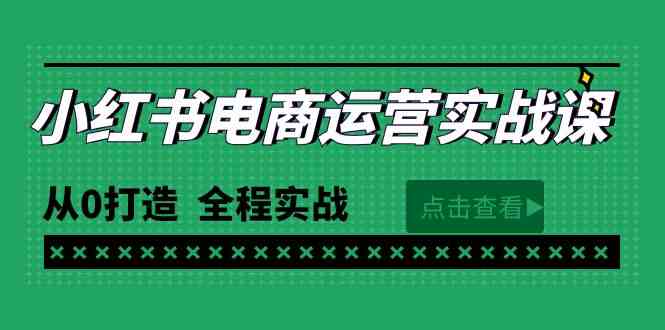 （9946期）最新小红书·电商运营实战课，从0打造  全程实战（65节视频课）-玩备项目资源网