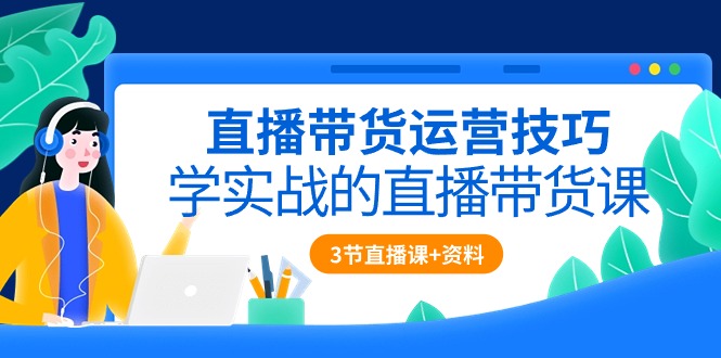（10229期）直播带货运营技巧，学实战的直播带货课（3节直播课+配套资料）-玩备项目资源网