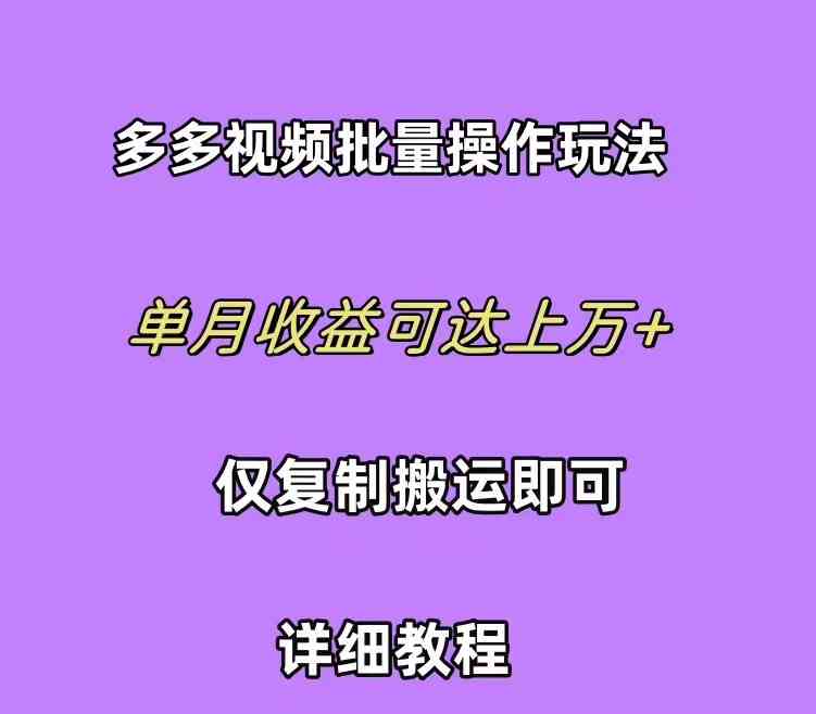 （10029期）拼多多视频带货快速过爆款选品教程 每天轻轻松松赚取三位数佣金 小白必…-玩备项目资源网