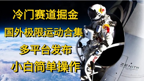 （10745期）冷门赛道掘金，国外极限运动视频合集，多平台发布，小白简单操作-玩备项目资源网