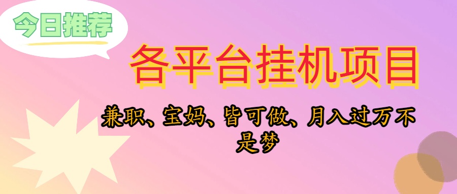 （10642期）靠挂机，在家躺平轻松月入过万，适合宝爸宝妈学生党，也欢迎工作室对接-玩备项目资源网