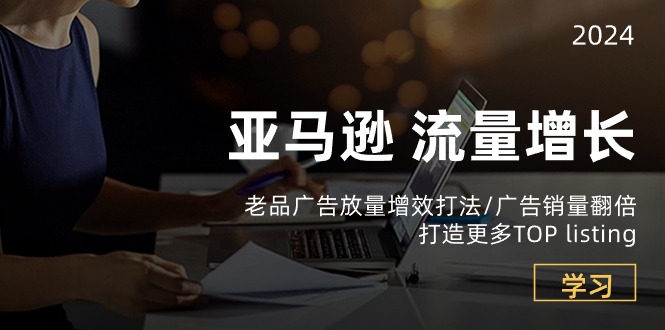 （10566期）亚马逊流量 增长-老品广告 放量增效打法/销量翻倍/打造更多TOP listing-玩备项目资源网
