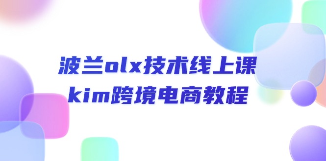 （10967期）波兰olx 技术线上课，kim跨境电商教程-玩备项目资源网