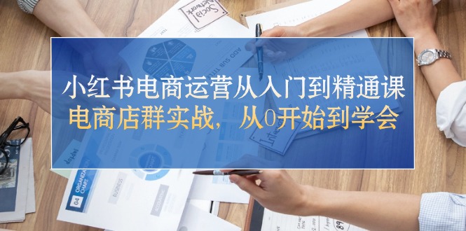 （10937期）小红书电商运营从入门到精通课，电商店群实战，从0开始到学会-玩备项目资源网