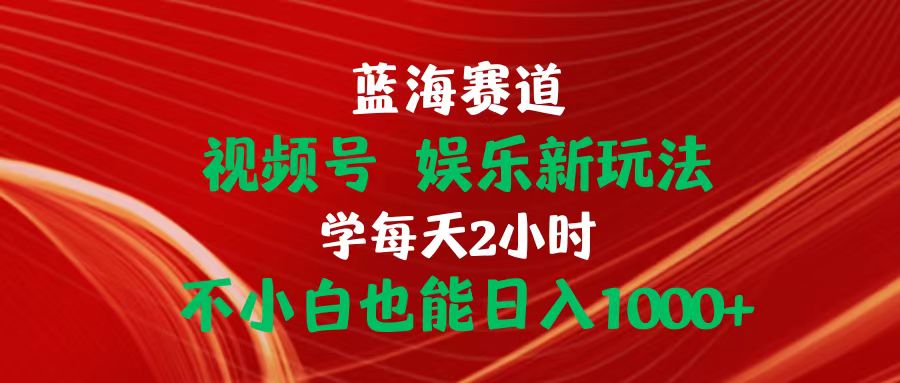（10818期）蓝海赛道视频号 娱乐新玩法每天2小时小白也能日入1000+-玩备项目资源网