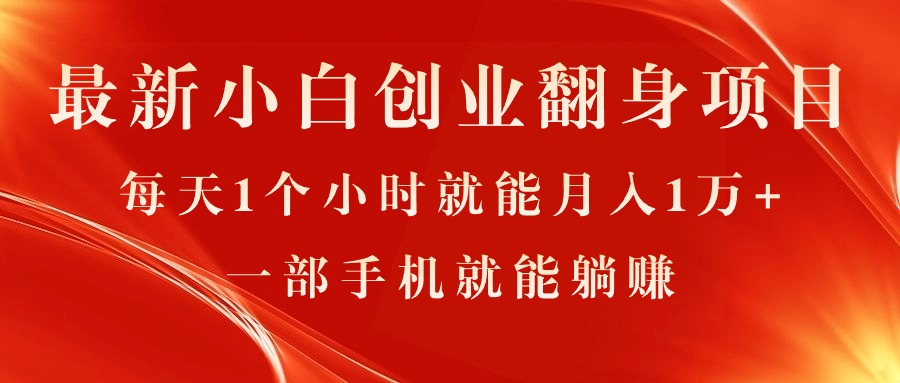 （11250期）最新小白创业翻身项目，每天1个小时就能月入1万+，0门槛，一部手机就能…-玩备项目资源网