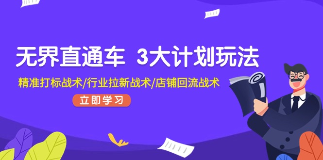（11304期）无界直通车 3大计划玩法，精准打标战术/行业拉新战术/店铺回流战术-玩备项目资源网