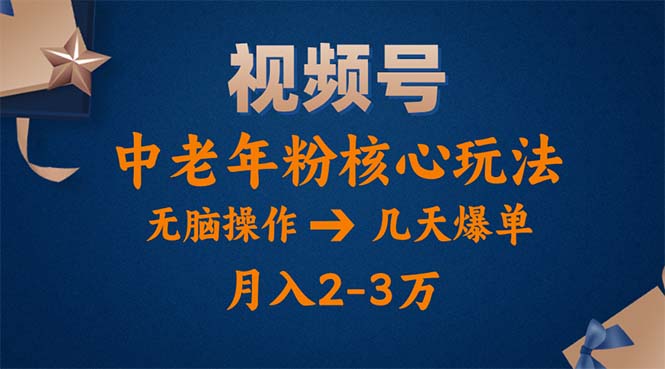 （11288期）视频号火爆玩法，高端中老年粉核心打法，无脑操作，一天十分钟，月入两万-玩备项目资源网