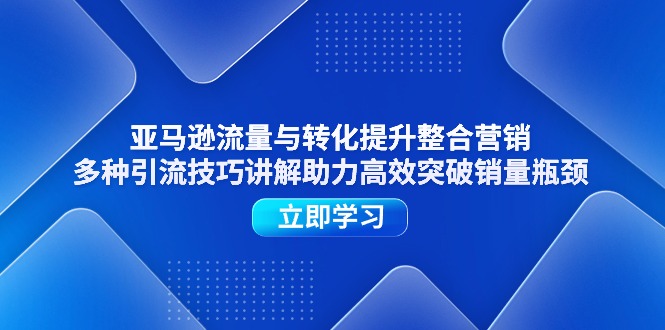 （11335期）亚马逊流量与转化提升整合营销，多种引流技巧讲解助力高效突破销量瓶颈-玩备项目资源网