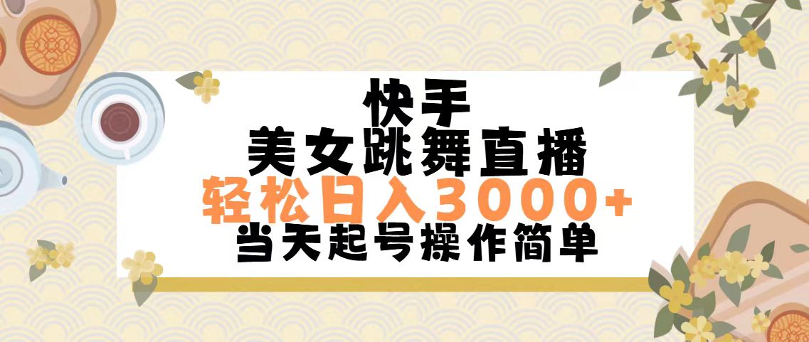 （11565期）快手美女跳舞直播，轻松日入3000+简单无脑-玩备项目资源网