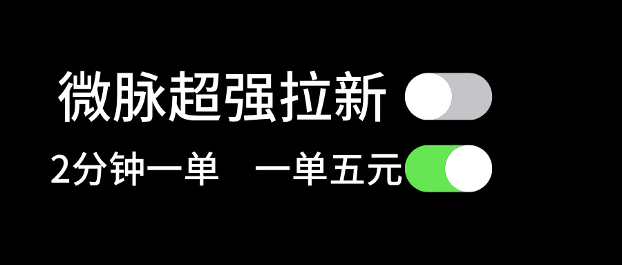 （11580期）微脉超强拉新， 两分钟1单， 一单利润5块，适合小白-玩备项目资源网