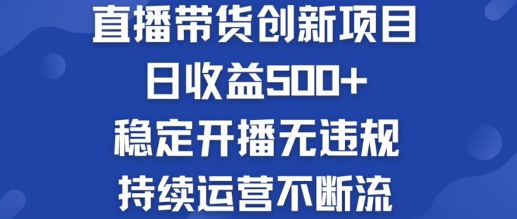 淘宝无人直播带货创新项目：日收益500+  稳定开播无违规  持续运营不断流【揭秘】-玩备项目资源网