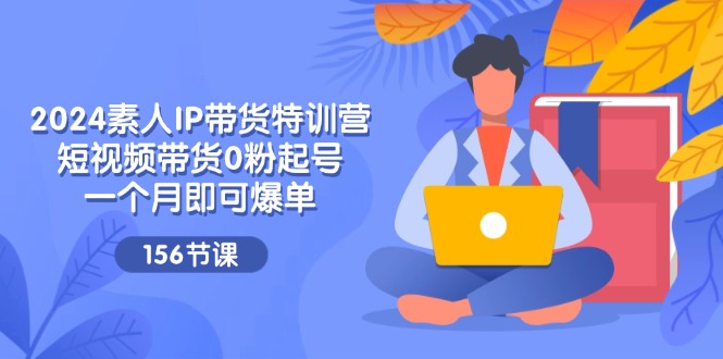 2024素人IP带货特训营，短视频带货0粉起号，一个月即可爆单（156节）-玩备项目资源网