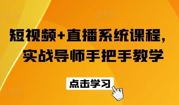 短视频+直播系统课程，实战导师手把手教学-玩备项目资源网