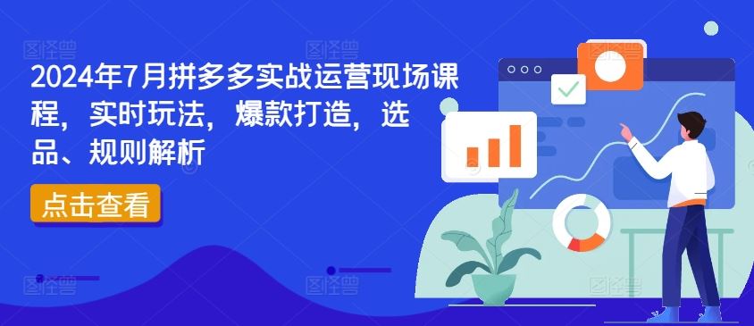 2024年7月拼多多实战运营现场课程，实时玩法，爆款打造，选品、规则解析-玩备项目资源网