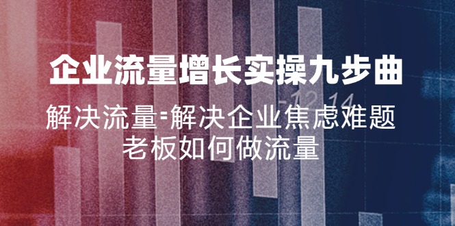 （11822期）企业流量增长实战九步曲，解决流量=解决企业焦虑难题，老板如何做流量-玩备项目资源网