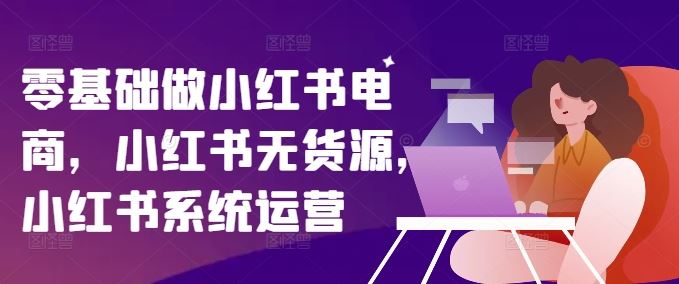 零基础做小红书电商，小红书无货源，小红书系统运营-玩备项目资源网