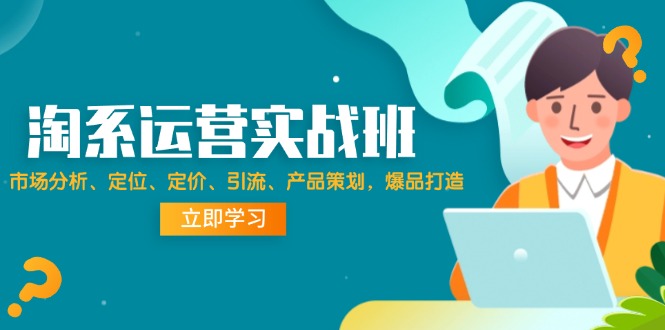 （12186期）淘系运营实战班：市场分析、定位、定价、引流、产品策划，爆品打造-玩备项目资源网