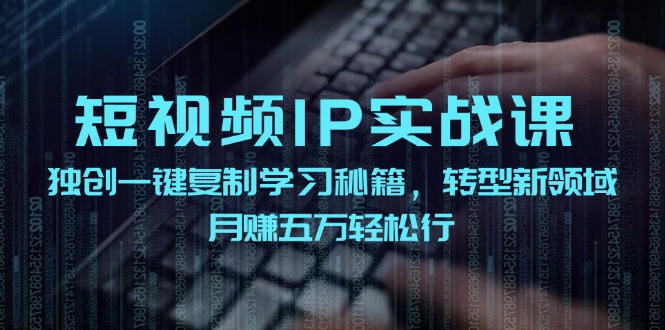 （12193期）短视频 IP实战课，独创一键复制学习秘籍，转战新领域，月赚五万轻松行-玩备项目资源网