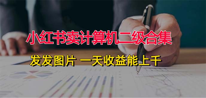 （12228期）小红书卖计算机二级合集，发发图片 一天收益能上千-玩备项目资源网