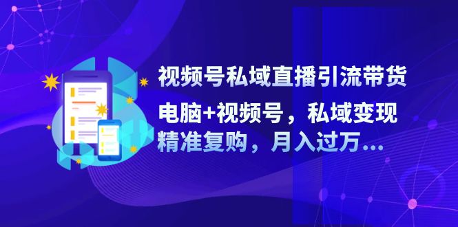 （12249期）视频号私域直播引流带货：电脑+视频号，私域变现，精准复购，月入过万…-玩备项目资源网