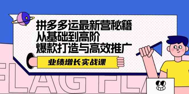 拼多多运最新营秘籍：业绩增长实战课，从基础到高阶，爆款打造与高效推广-玩备项目资源网